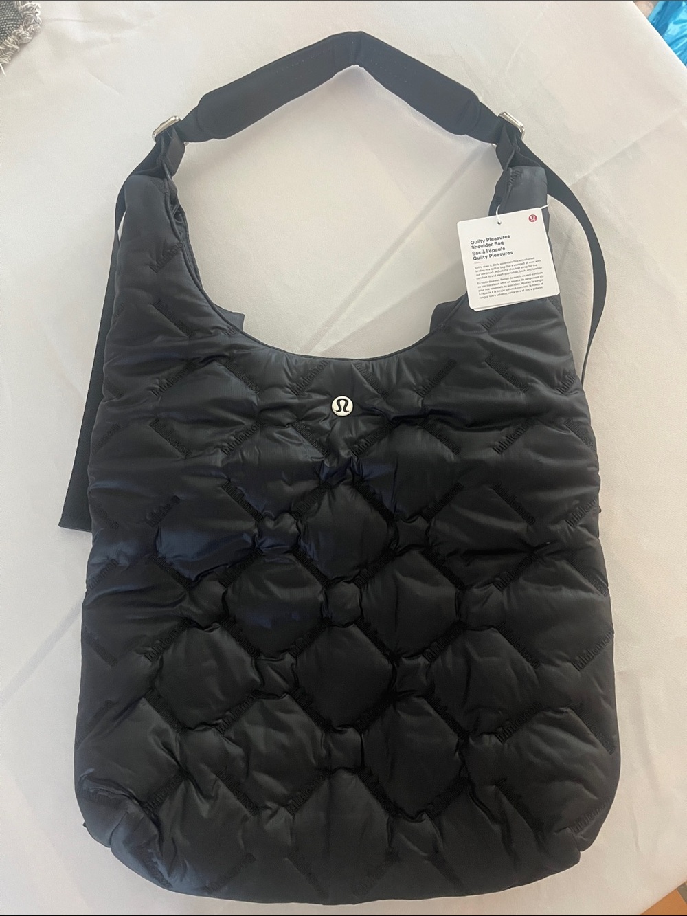 lululemon athletica Black Quilted Shoulder Bag